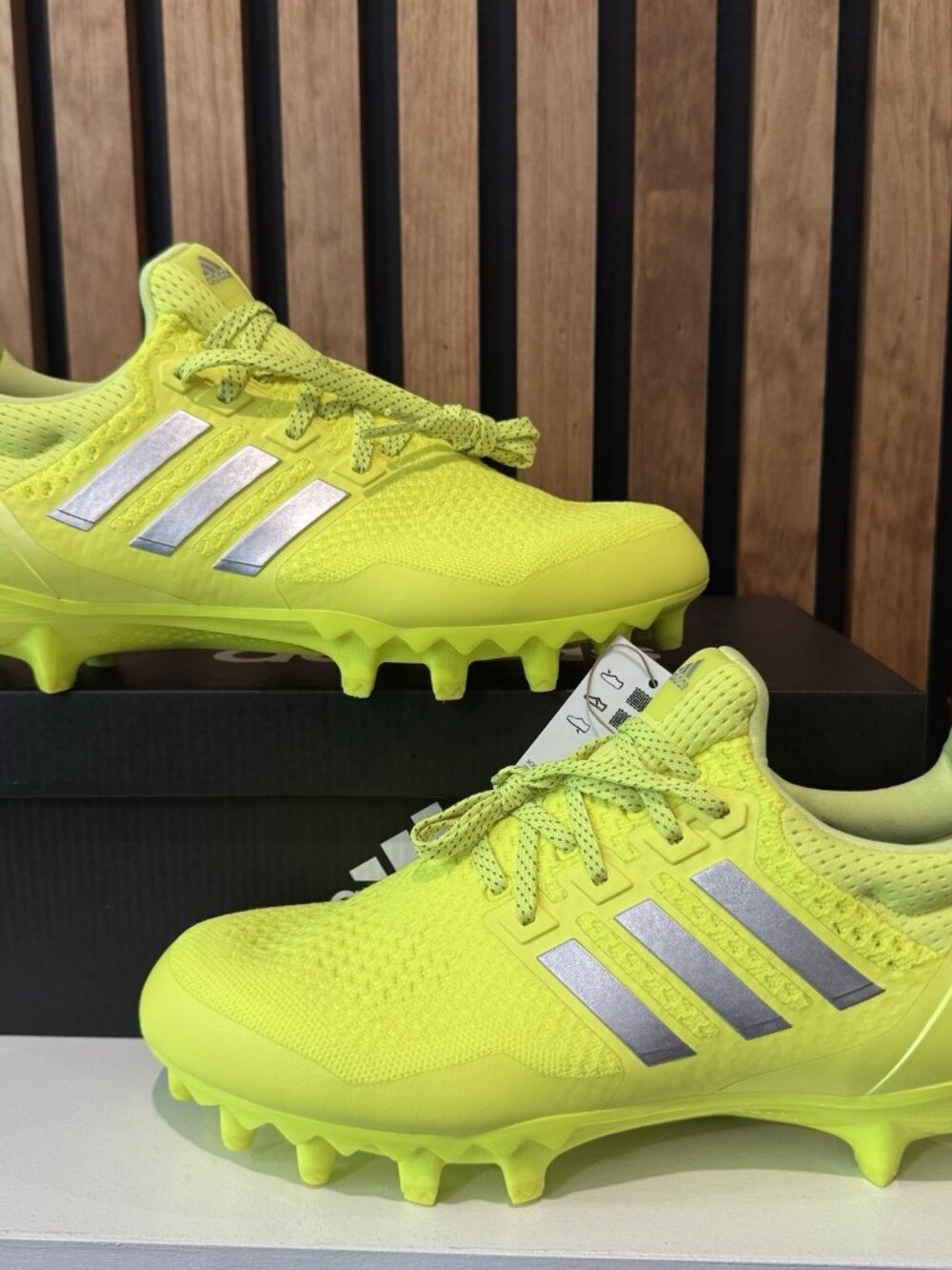 SIZE 11 - adidas UltraBoost Football Cleats Solar Yellow Lemon Volt JP7413 NEW